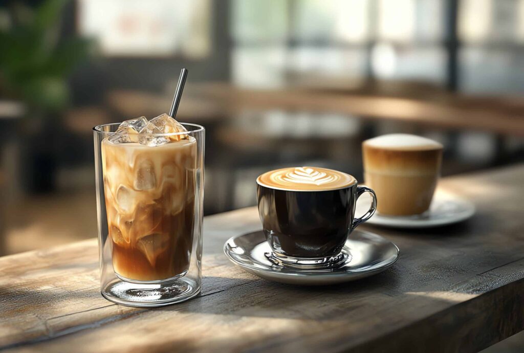 Coffee beverages are served hot and cold, showcasing versatile hot beverage solutions and refreshing beverage options for every occasion.