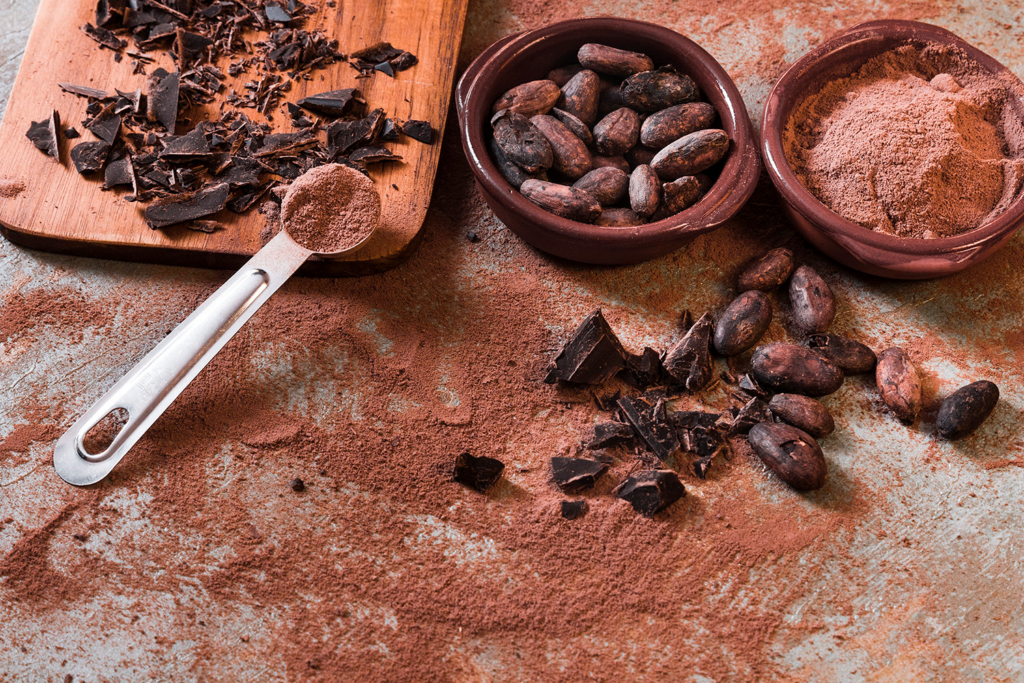 cocoa beans and cocoa poe